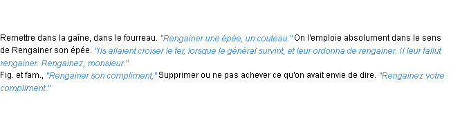 Définition rengainer ACAD 1835