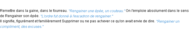 Définition rengainer ACAD 1932