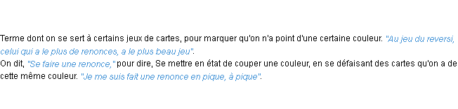 Définition renonce ACAD 1798