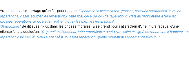 Définition reparation ACAD 1694