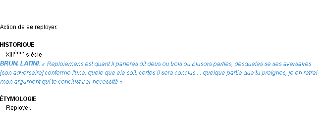 Définition reploiement Emile Littré