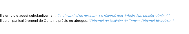 Définition résumé ACAD 1835
