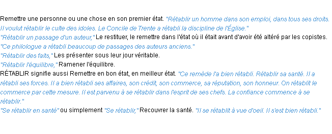 Définition rétablir ACAD 1932