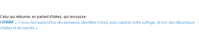 Définition retourneur Emile Littré