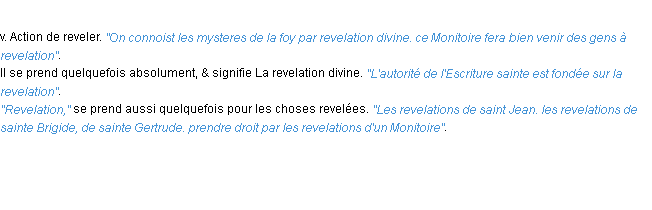 Définition revelation ACAD 1694