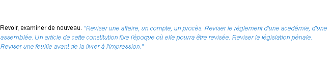 Définition reviser ACAD 1835