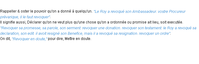 Définition revoquer ACAD 1694