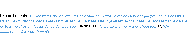 Définition rez de chaussée ACAD 1762