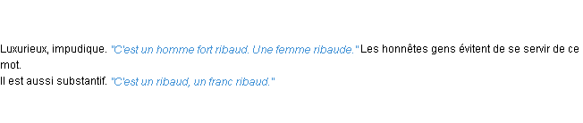 Définition ribaud ACAD 1762