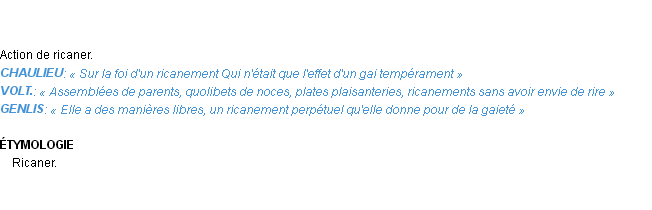 Définition ricanement Emile Littré