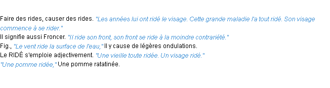 Définition rider ACAD 1932