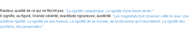 Définition rigidité ACAD 1932