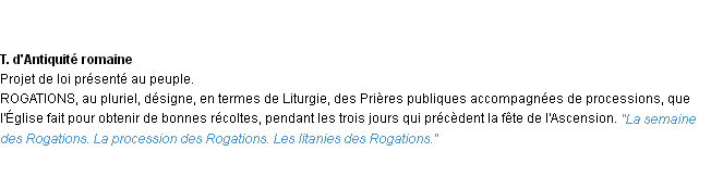 Définition rogation ACAD 1932