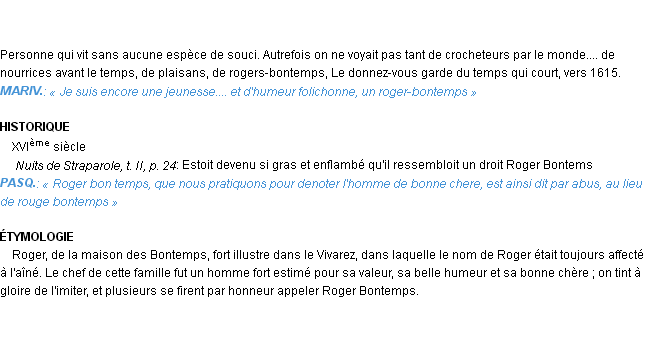 Définition roger-bontemps Emile Littré