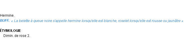 Définition roselet Emile Littré