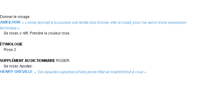 Définition roser Emile Littré