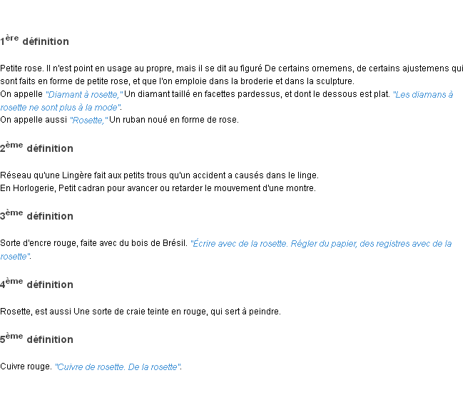 Définition rosette ACAD 1798