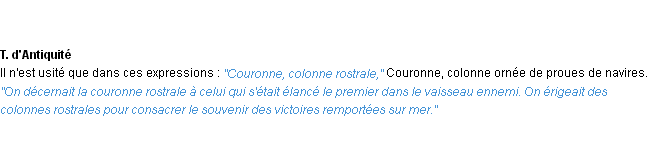 Définition rostral ACAD 1932