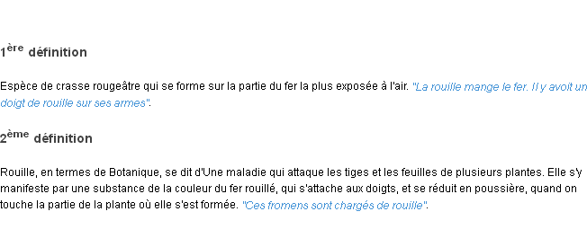 Définition rouillé ACAD 1798
