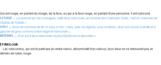 Définition rubicond Emile Littré