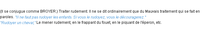 Définition rudoyer ACAD 1932