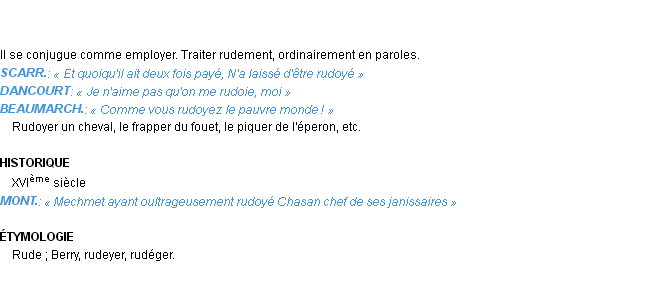 Définition rudoyer Emile Littré