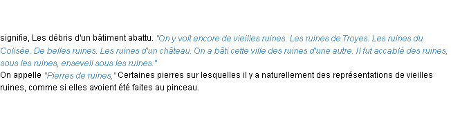 Définition ruines ACAD 1762