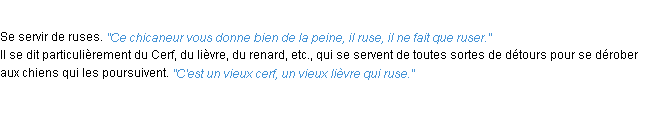 Définition ruser ACAD 1932