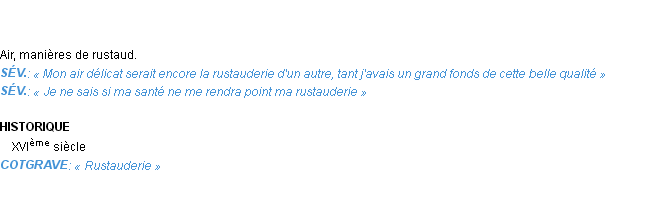 Définition rustauderie Emile Littré