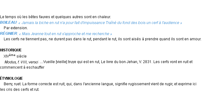 Définition rut Emile Littré