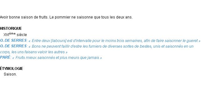 Définition saisonner Emile Littré