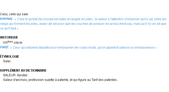 Définition saleur Emile Littré