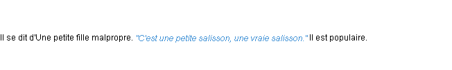 Définition salisson ACAD 1835