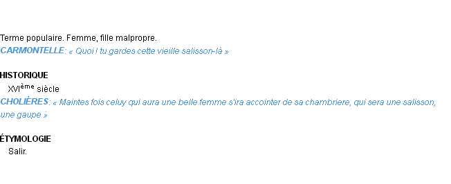 Définition salisson Emile Littré