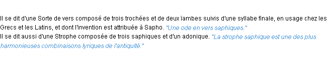 Définition saphique ACAD 1932