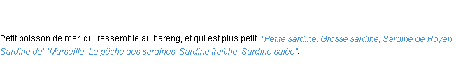 Définition sardine ACAD 1798