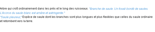Définition saule ACAD 1932