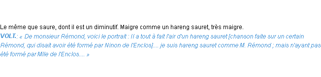 Définition sauret Emile Littré