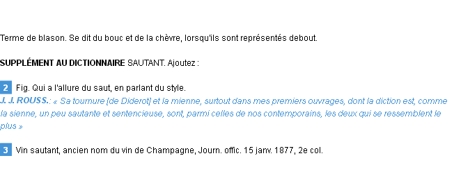 Définition sautant Emile Littré