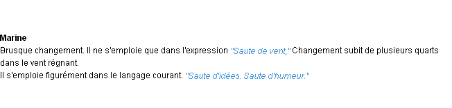 Définition saute ACAD 1932