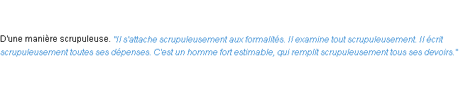 Définition scrupuleusement ACAD 1835