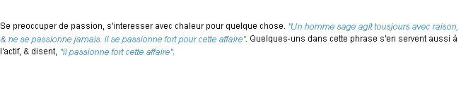 Définition se passionner ACAD 1694