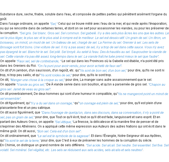 Définition sel ACAD 1798