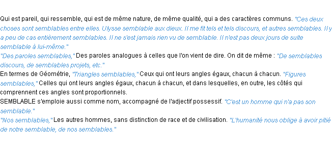 Définition semblable ACAD 1932