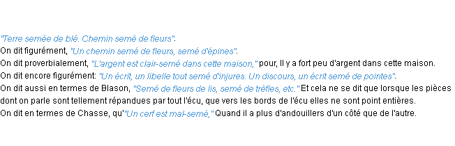 Définition semé ACAD 1798