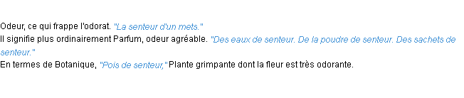 Définition senteur ACAD 1932