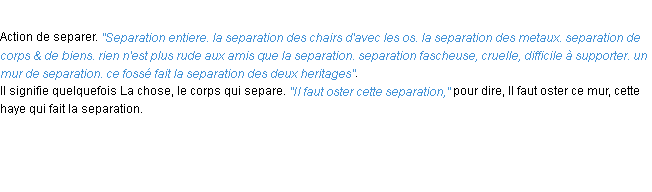 Définition separation ACAD 1694