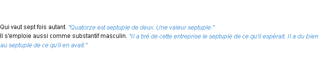 Définition septuple ACAD 1835