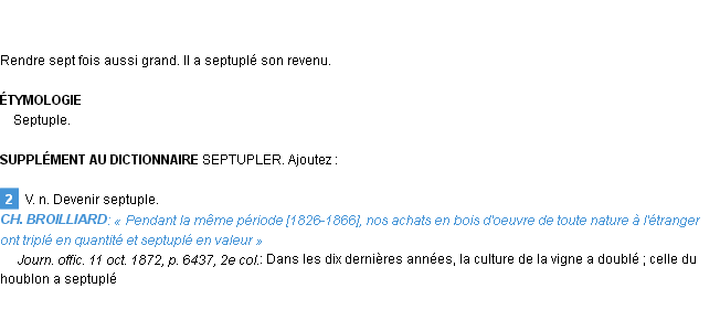 Définition septupler Emile Littré
