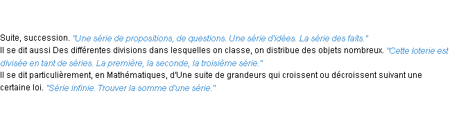 Définition série ACAD 1835